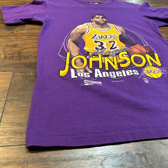 Magic Johnson Los Angeles Lakers NBA Vintage Salem T-Shirt - Picture 6 of 8